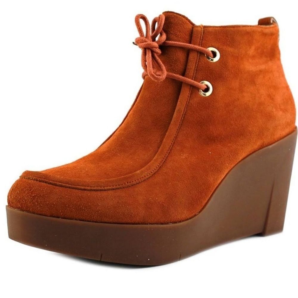Sudini canyon kid suede darlene wedge ankle boot